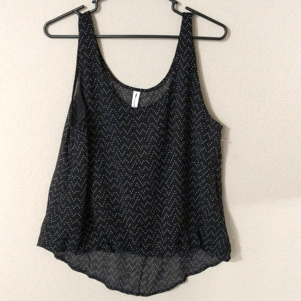 Sheer High-Low Tank Top - Picture 1 of 5